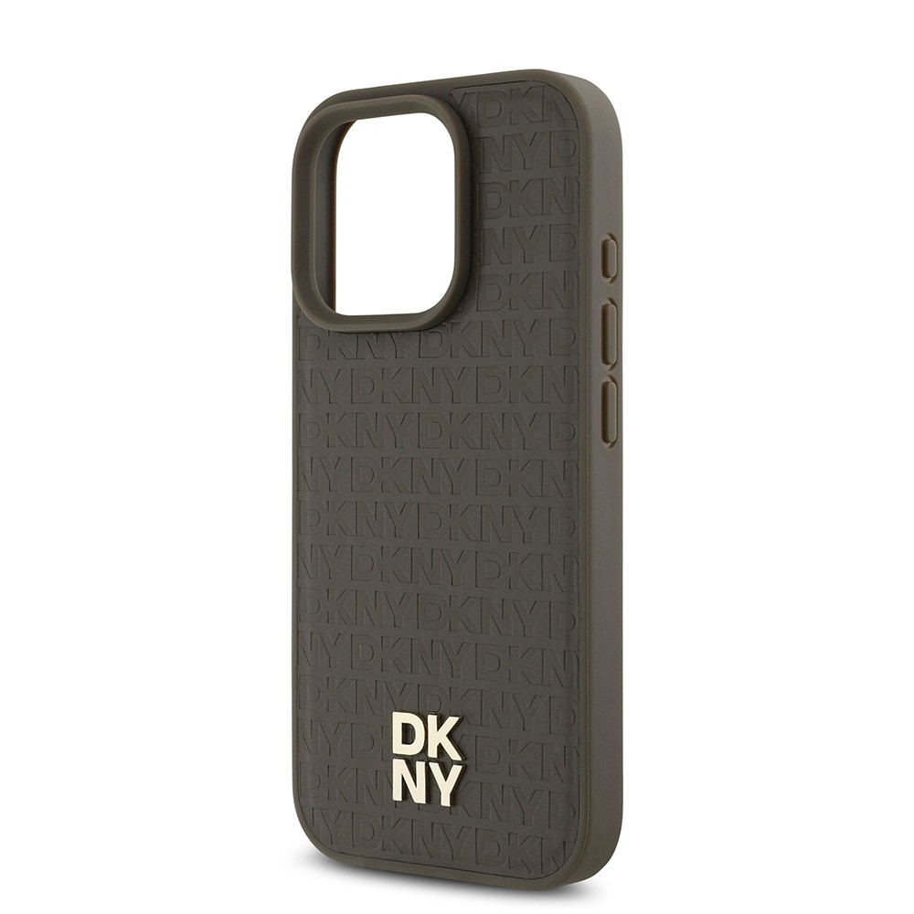 iPhone 16 Pro Max Kılıf DKNY Orjinal Lisanslı Magsafe Şarj Özellikli 3D Yazılı Repeat Pattern Kılıf