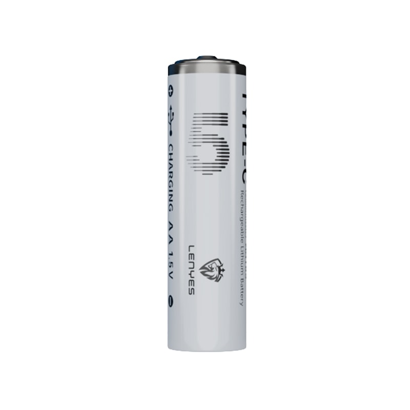 Lenyes AA105 Type-C Şarj Portlu Şarj Edilebilir AA Lityum-ion Pil 2800mWh 1.5V 2 Adet