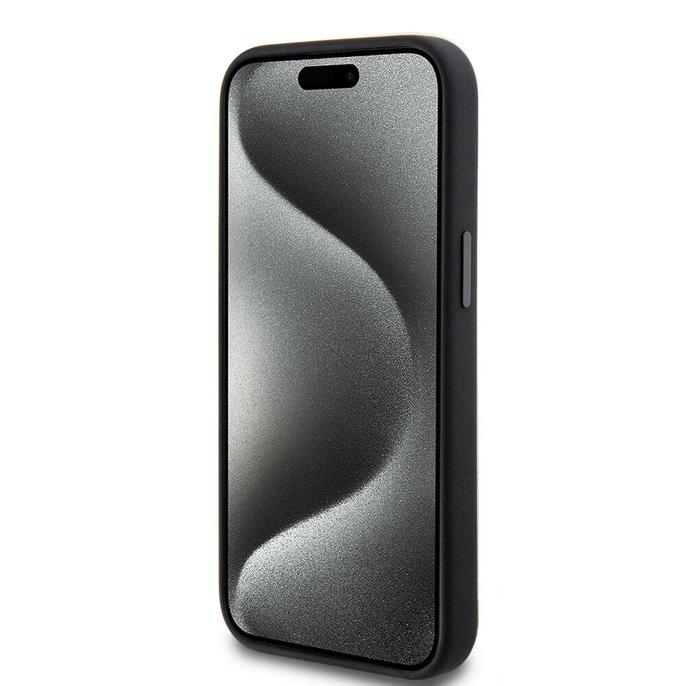 Apple iPhone 15 Kılıf AMG Orjinal Lisanslı M-safe Şarj Özellikli Silikon Kırmızı Çizgili Kapak