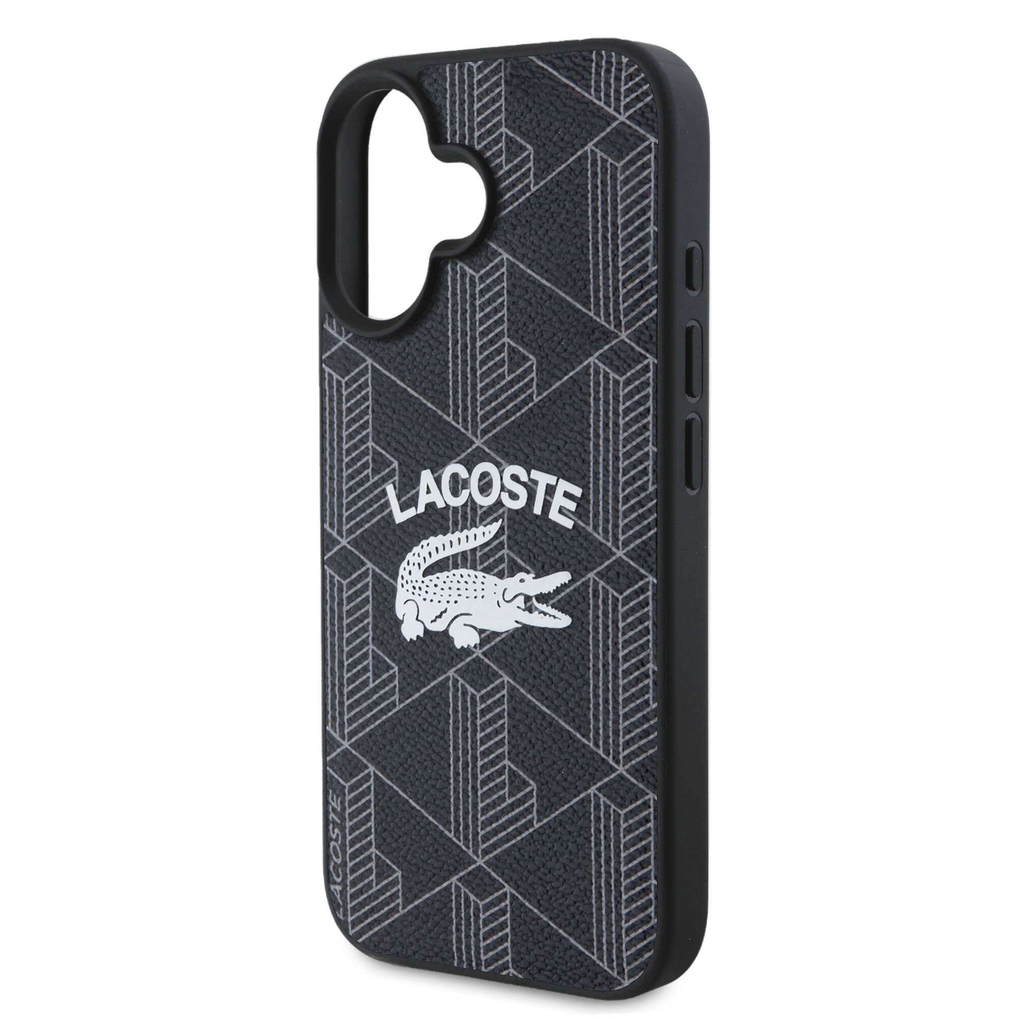 Apple iPhone 16 Plus Kılıf Lacoste Orjinal Lisanslı M-safe Şarj Özellikli Mono Vintage Logo Kapak