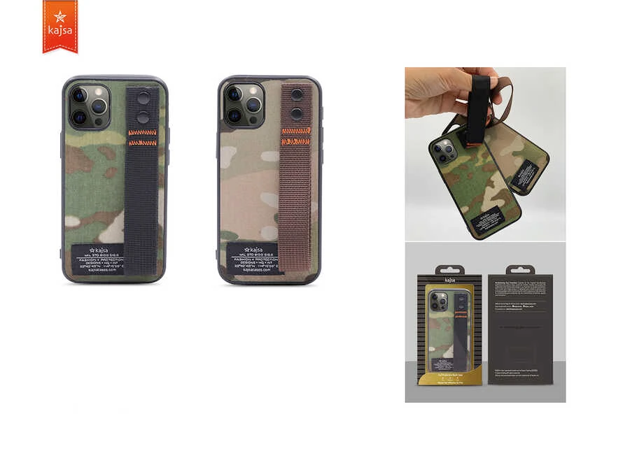 Apple iPhone 12 Kılıf Kajsa Cordura Serisi Military Kapak