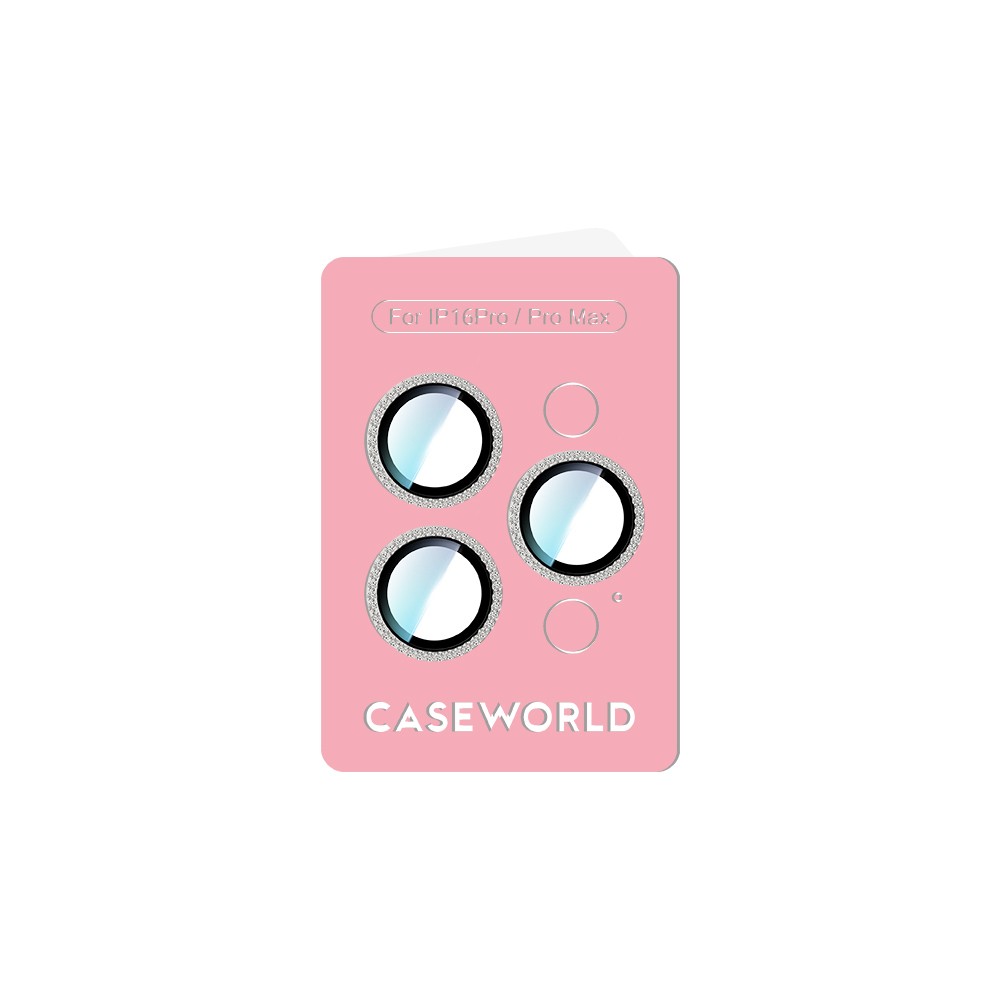 Apple iPhone 16 Pro Max CaseWorld Alloy Sparkling Diamond Serisi Taşlı Lens Koruyucu