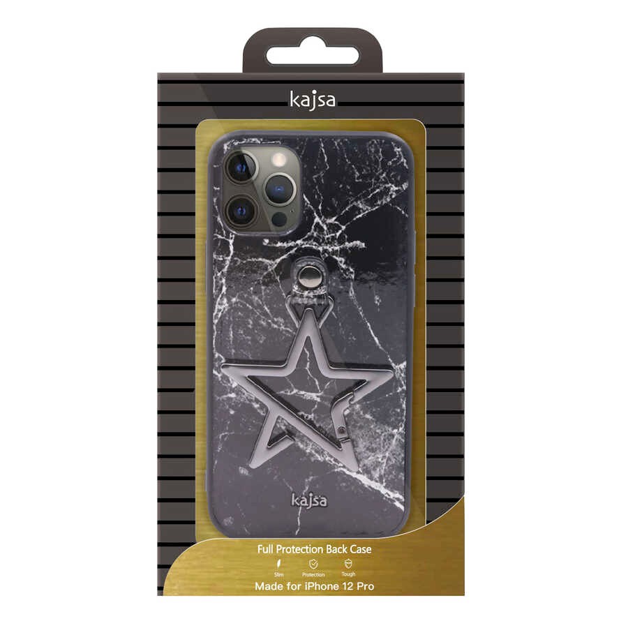 Apple iPhone 12 Kılıf Kajsa Starry Serisi Marble Kapak