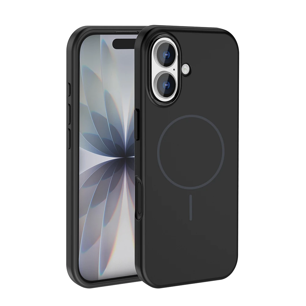 Apple iPhone 17 Kılıf M-Safe Şarj Özellikli Metal Kamera Çerçeveli Zore Edi Silikon Kapak