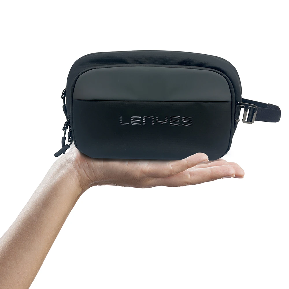 Lenyes LB561 Su Geçirmez Aşınmaya ve Çizilmeye Dayanıklı Çapraz Vücut Askılı Aksesuar Çantası 25.5cm