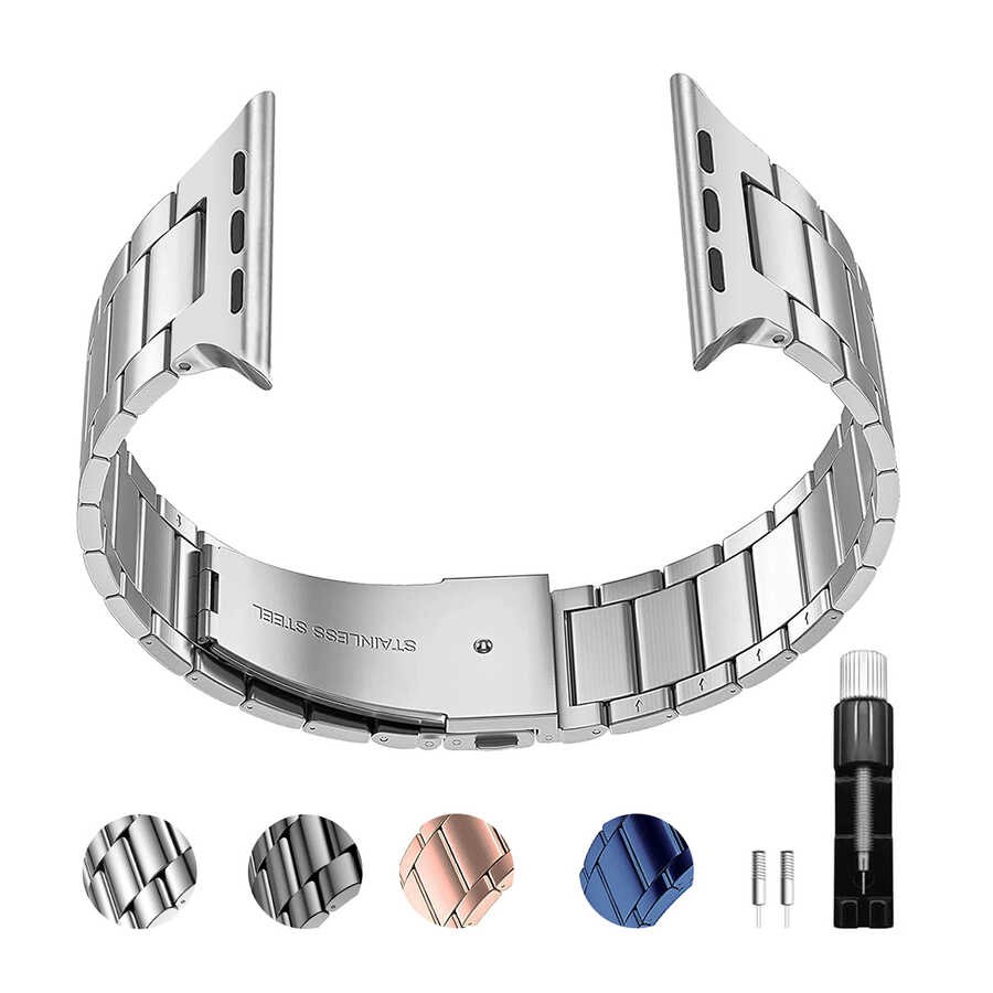 Watch 44mm Wiwu Ultra Thin Steel Belt Three Beads Metal Kordon