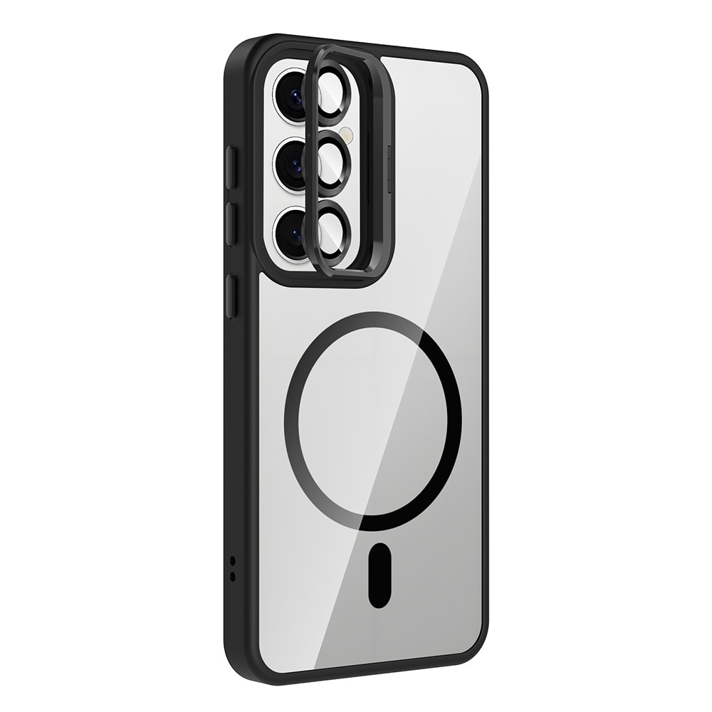 Galaxy S24 FE Kılıf Standlı ve Kamera Lens Hediyeli M-Safe Şarj Özellikli Zore Etro Kapak