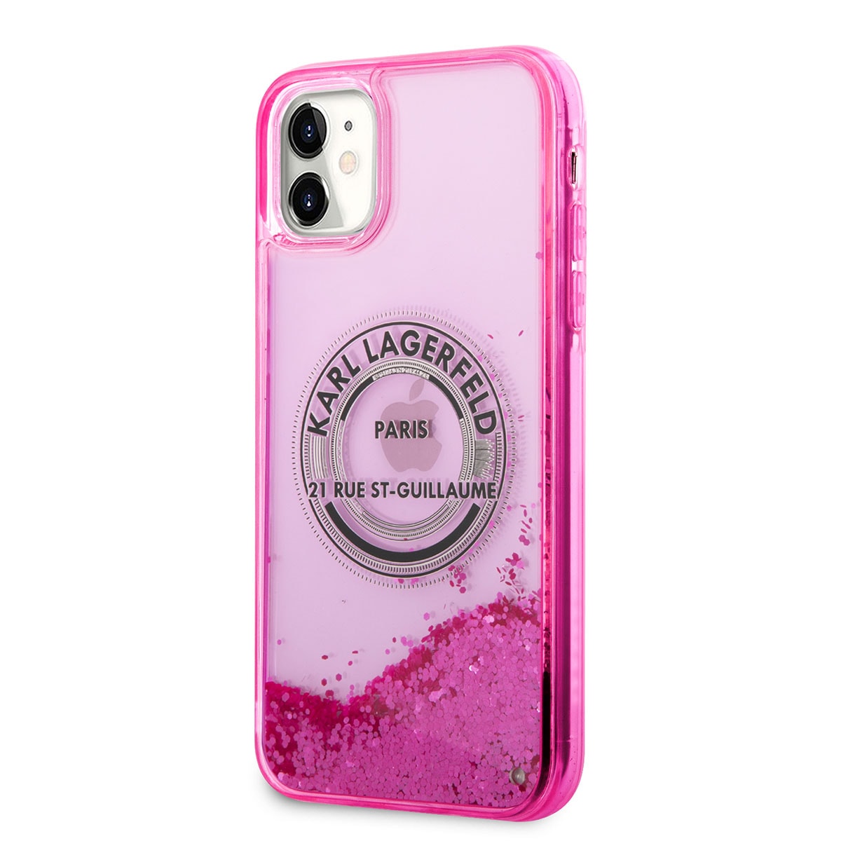 Apple iPhone 11 Kılıf Karl Lagerfeld Sıvılı Simli RSG Dizayn Kapak
