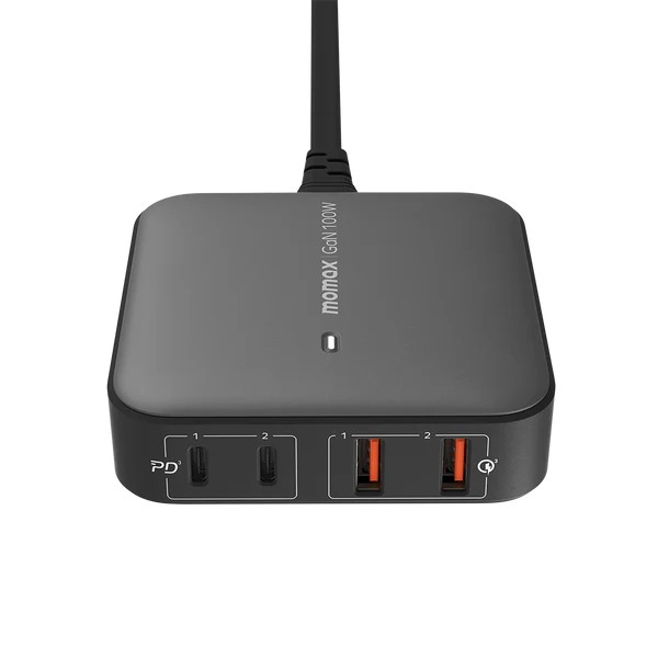 Momax OnePlug | 4-Ports Desktop Charger (GaN 100W)