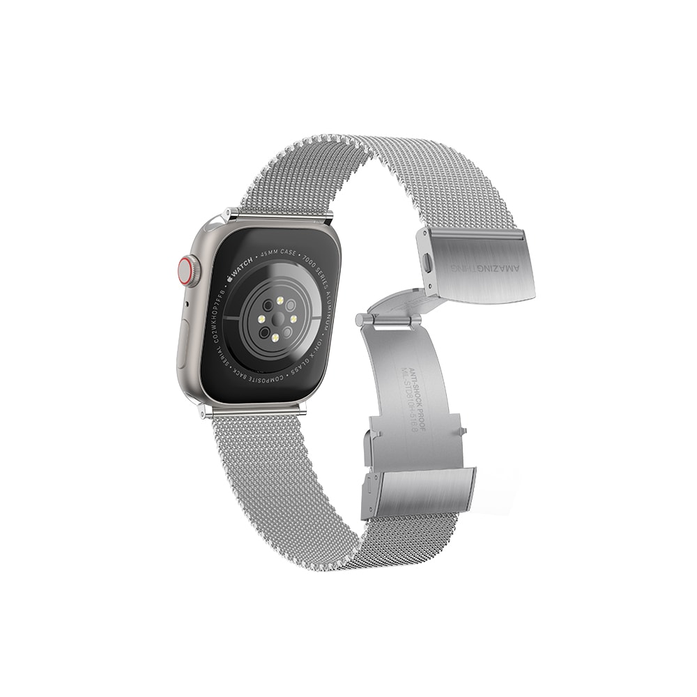 Apple Watch 10 42mm Amazingthing Titan Metal Hasır Kordon