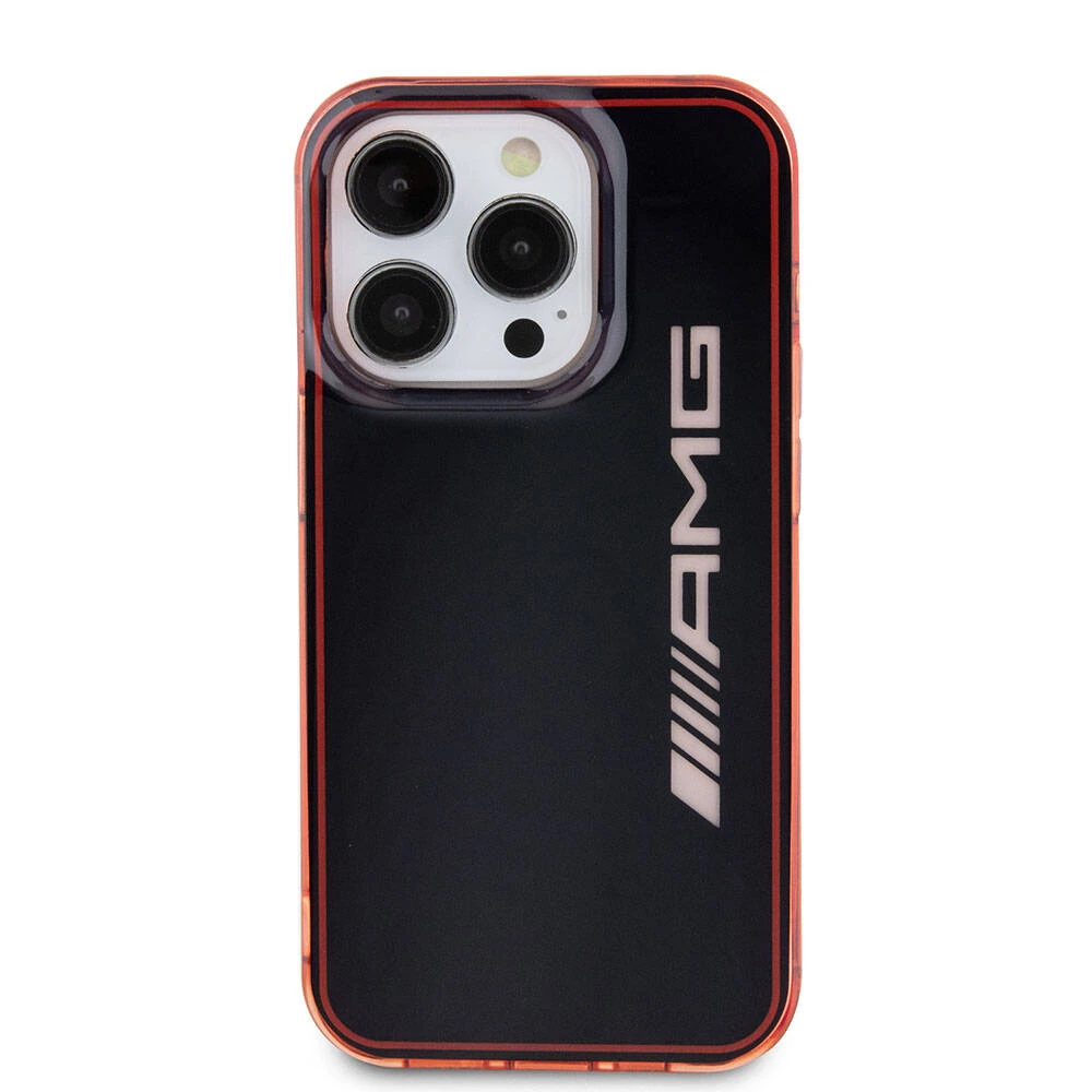 Apple iPhone 15 Pro Kılıf AMG Orjinal Lisanslı Çift Katmanlı Şeffaf Büyük Logo Kapak