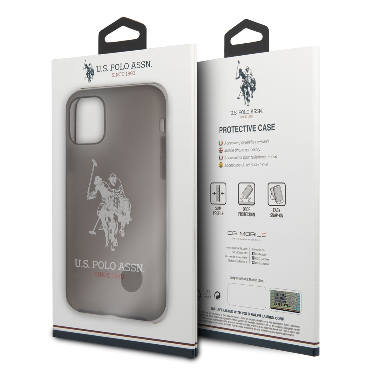 iPhone 11 Kılıf U.S. POLO ASSN. Transparan Silikon Büyük Logo Dizayn Kılıf