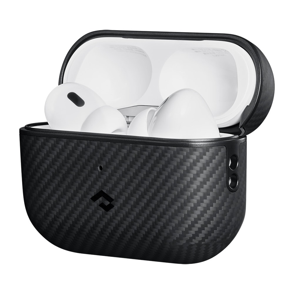 Apple Airpods Pro Kılıf 600D Aramid Fiber Pitaka Classic Serisi Black-Grey Twill Kılıf