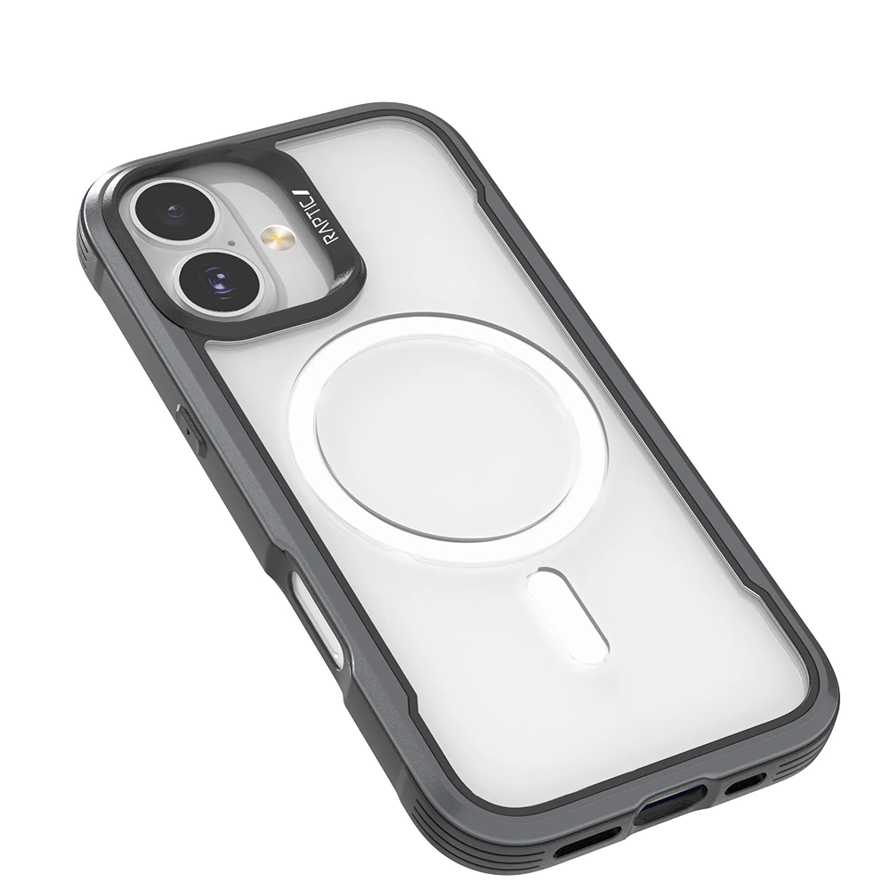 Apple iPhone 17 Kılıf M-safe Şarj Özellikli Airbagli Raptic Shield Serisi Şeffaf Arka Yüzey Kapak