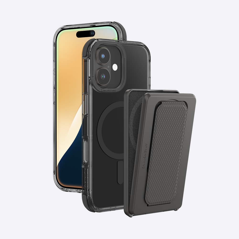 Apple iPhone 16 Kılıf M-safe Şarj Özellikli Standlı Set Amazingthing Omni Adventure Serisi Kapak