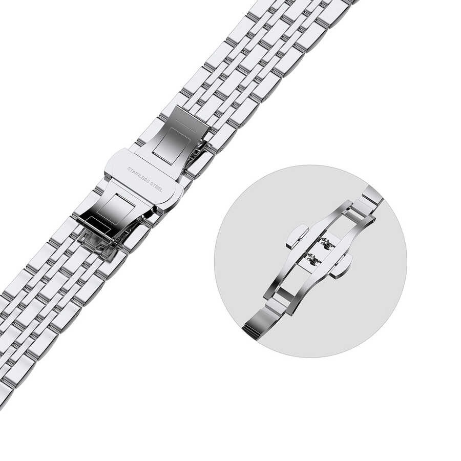 Watch 44mm Wiwu Seven Beads Steel Belt Metal Kordon