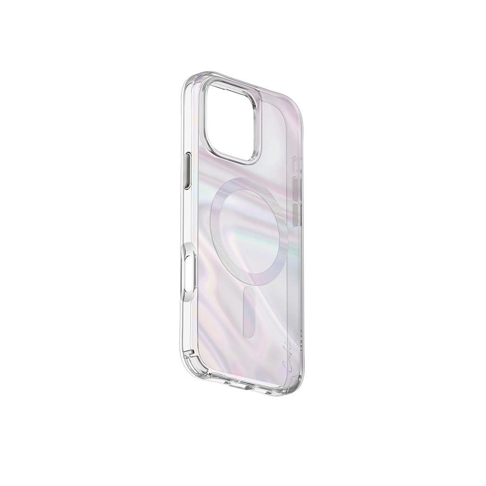Apple iPhone 16 Pro Kılıf M-safe Şarj Özellikli Holografik Şeffaf Arka Yüzey Coehl Savon Kapak