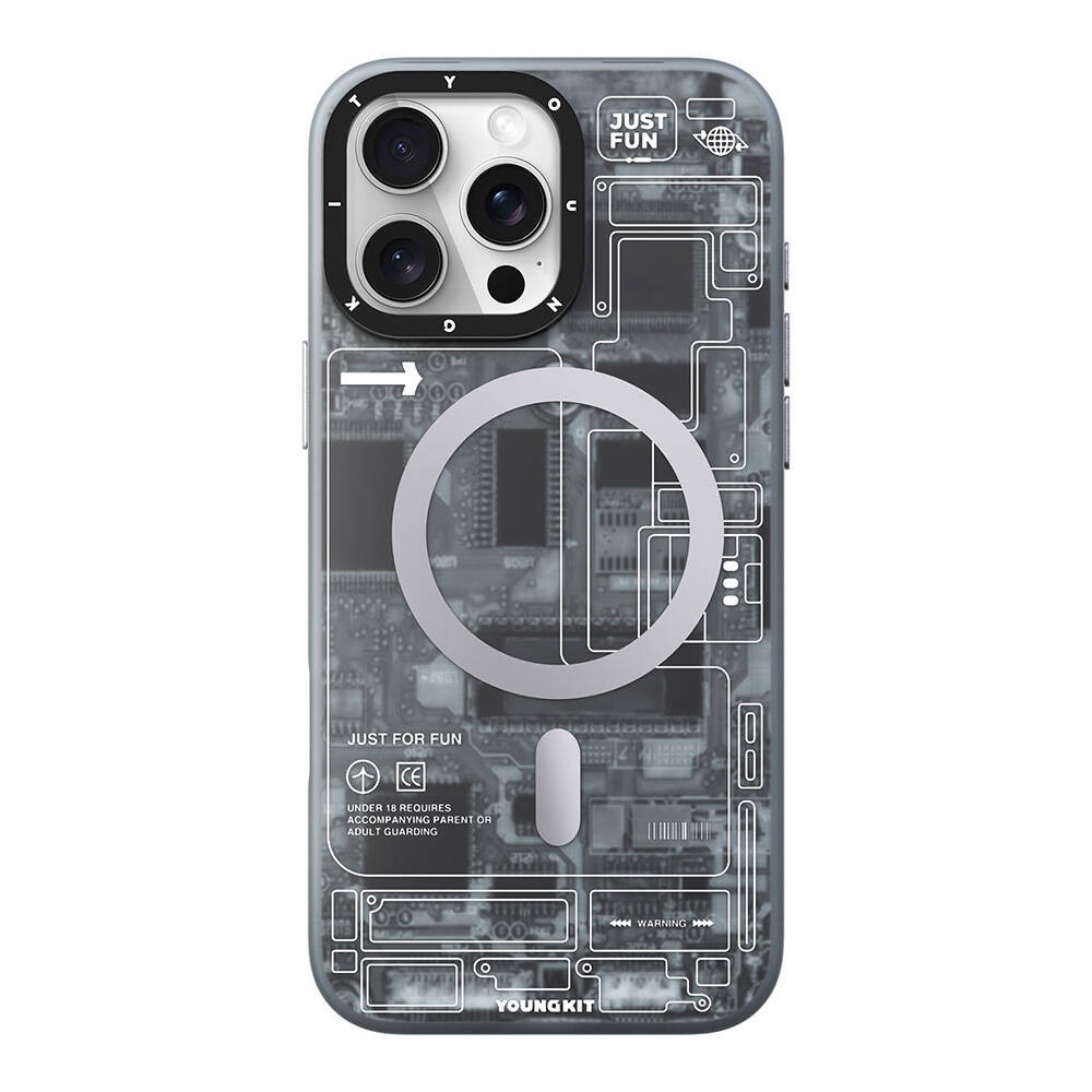 iPhone 16 Pro Max Kılıf Magsafe Şarj Özellikli YoungKit Technology Serisi Kılıf