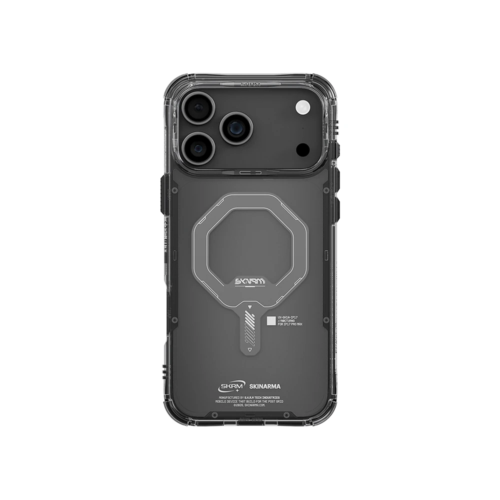 Apple iPhone 17 Pro Kılıf M-safe Şarj Özellikli Şeffaf Airbag Tasarımlı Skinarma Saido Mag-Charge Kapak