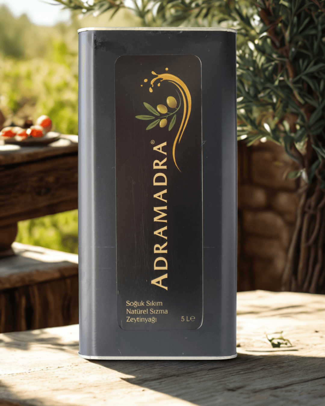 ADRAMADRA ERKEN HASAT SOĞUK SIKIM NATÜREL SIZMA ZEYTİNYAĞI 5 LT.