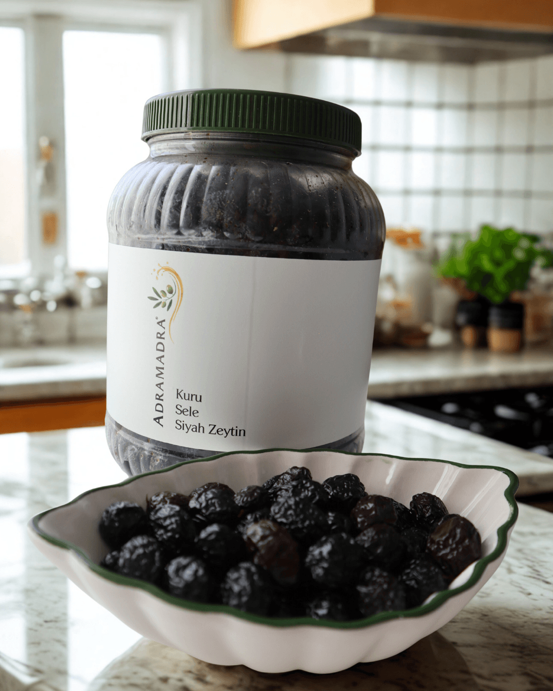 ADRAMADRA KURU SELE SİYAH ZEYTİN 1300 GR