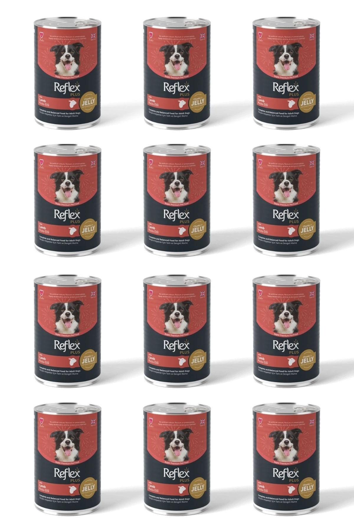 Reflex Plus Jöle İçinde Kuzu Etli Yetişkin Konserve Köpek Maması 400gr x 12 Adet