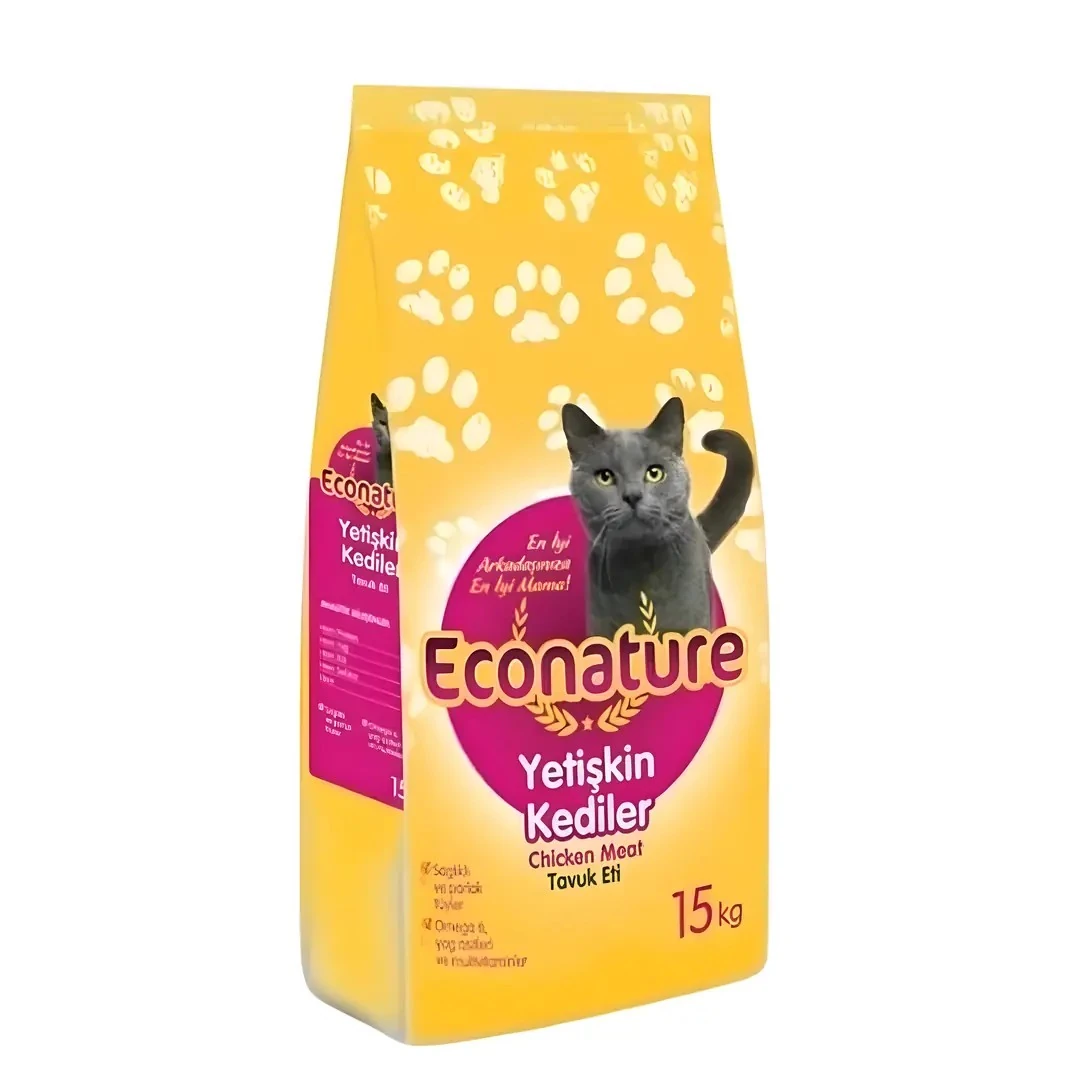 Econature Tavuklu Yetişkin Kedi Maması 15 Kg