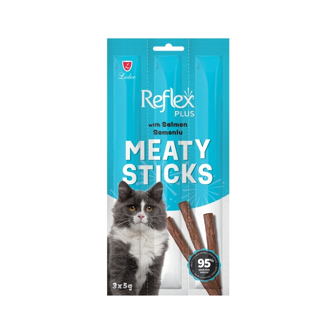 Reflex Plus Meaty Sticks Somonlu Kedi Ödül Maması 3x5 Gr