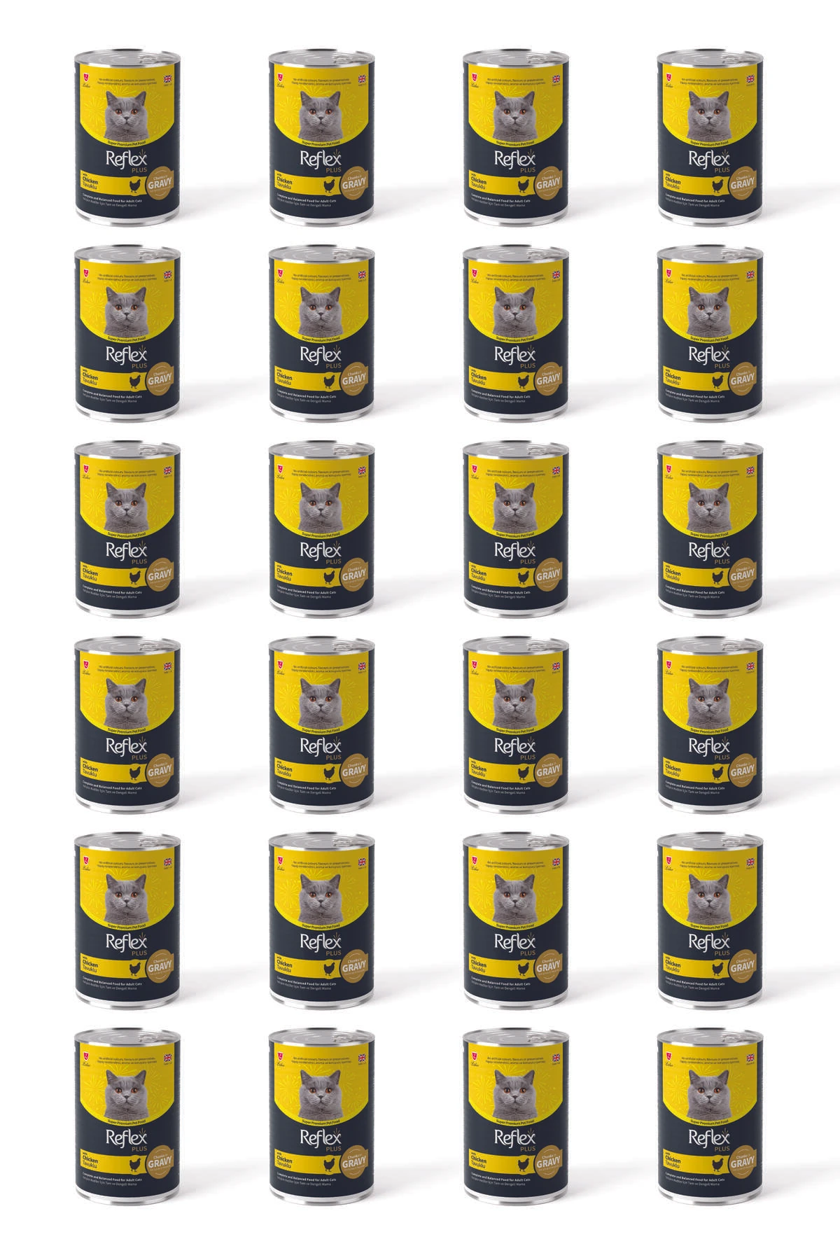 Reflex Plus Sos İçinde Tavuklu Yetişkin Konserve Kedi Maması 400Gr - 12 Adet