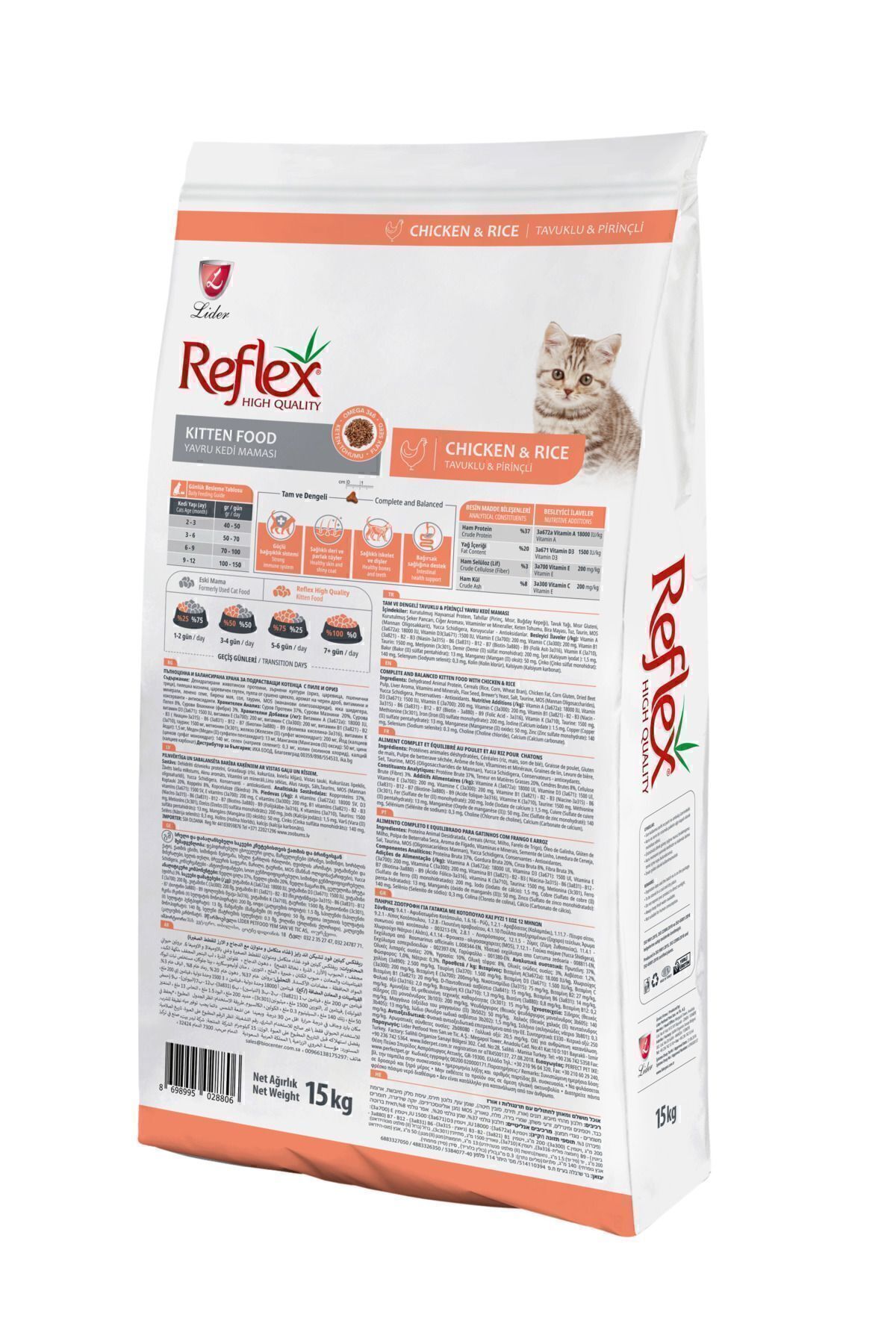 Reflex Kitten Tavuklu Yavru Kedi Maması 15 Kg 
