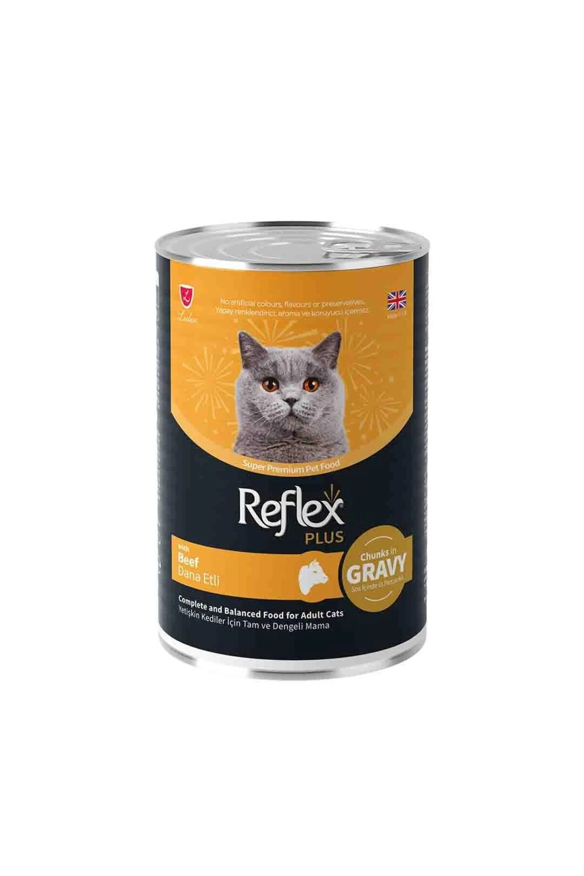 Reflex Plus Sos İçinde Dana Etli Yetişkin Konserve Kedi Maması 400 gr