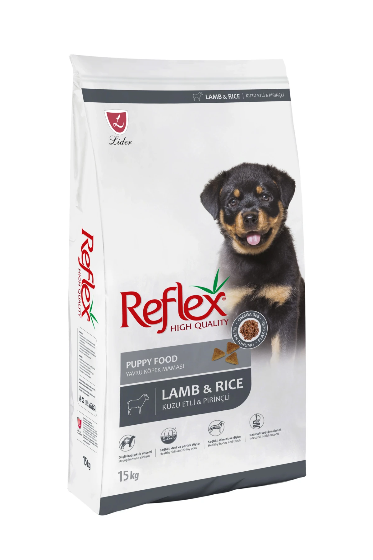 Reflex Puppy Kuzu Etli ve Pirinçli Yavru Köpek Maması 15 Kg