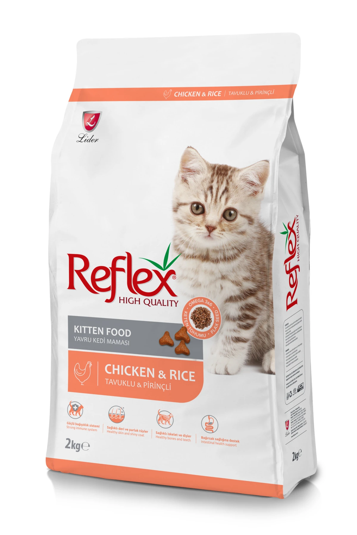 Reflex Kitten Tavuklu ve Pirinçli Yavru Kedi Maması 2 Kg