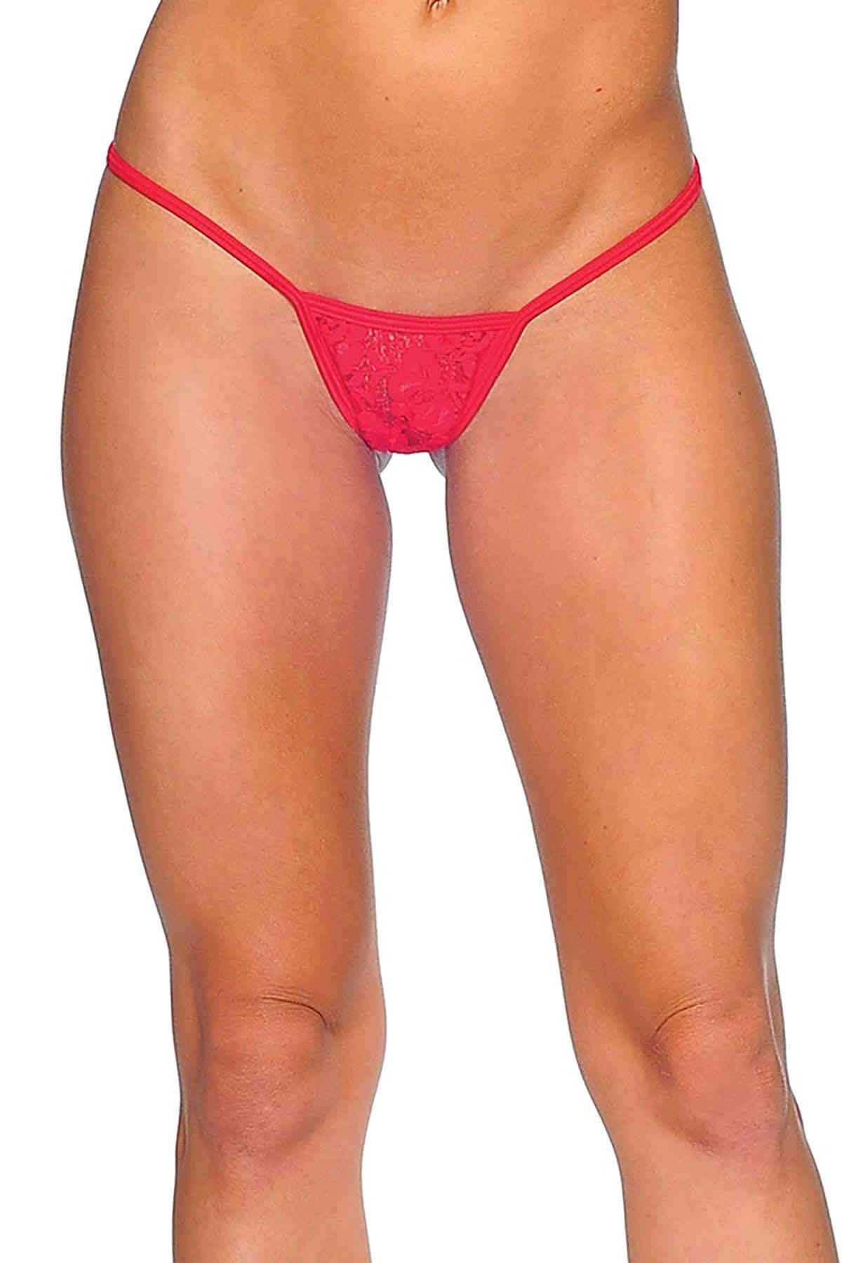 Tubitu Kırmızı Dantelli Tanga Tm1166