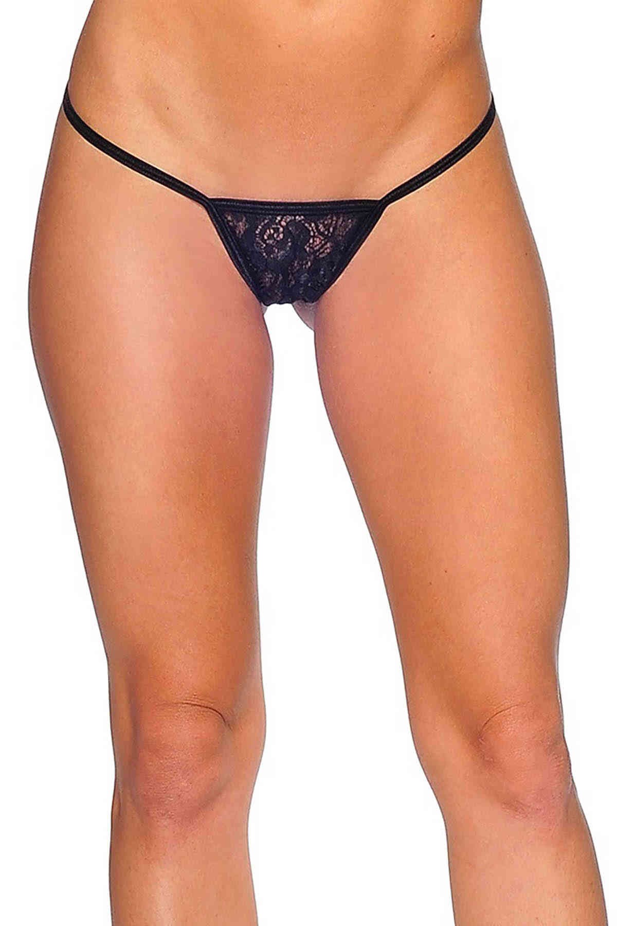 Tubitu Siyah Dantelli Tanga Tm1164