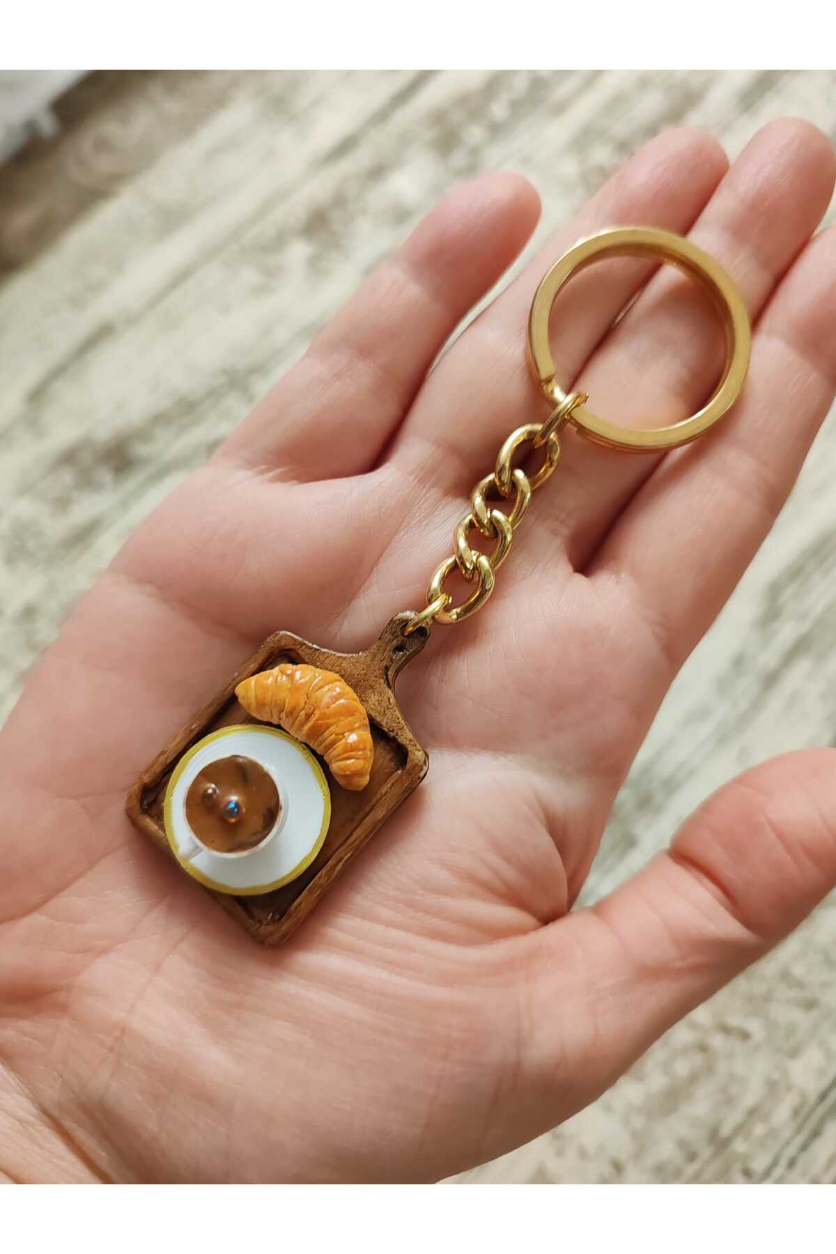 BBD MİNYATÜR Tekli KAHVE /KRUVASAN ANAHTARLIK