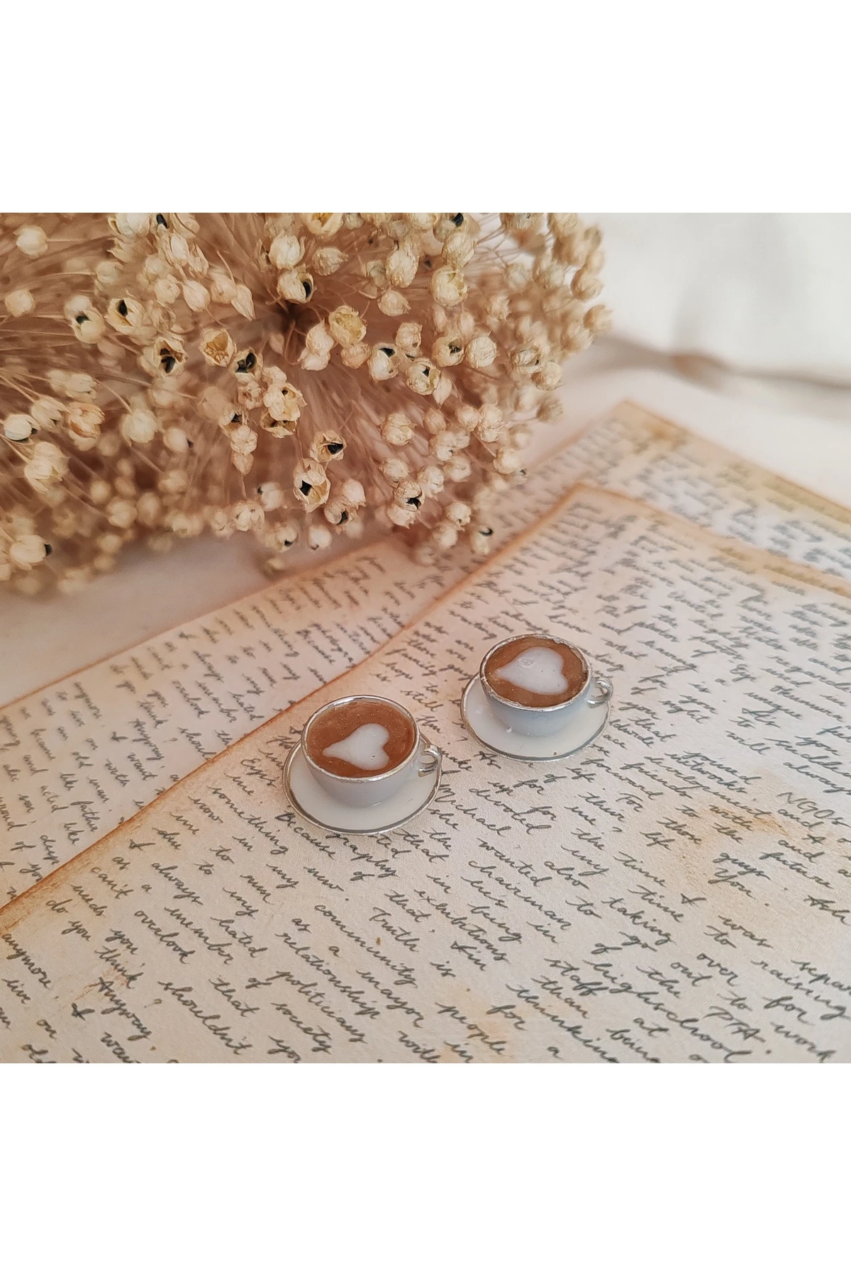 BBD Minyatür Latte Kahve Fincan 2li /Gümüş