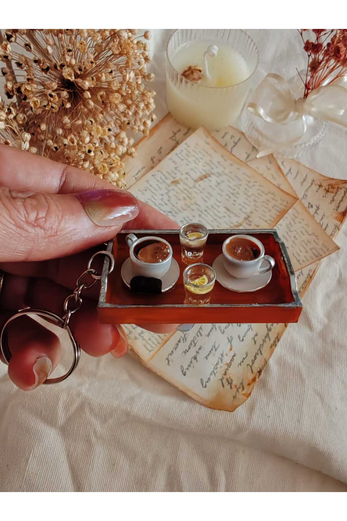 BBD MİNYATÜR TEPSİLİ KAHVE TİRYAKİM ANAHTARLIK