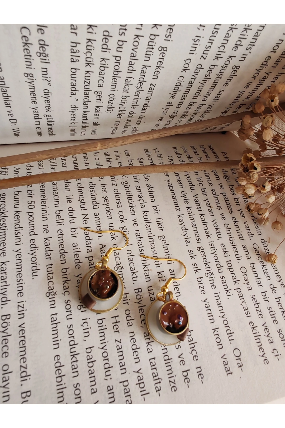 Bbd "Kahve'lim" Küpe. /2li kahve Fincanlı.