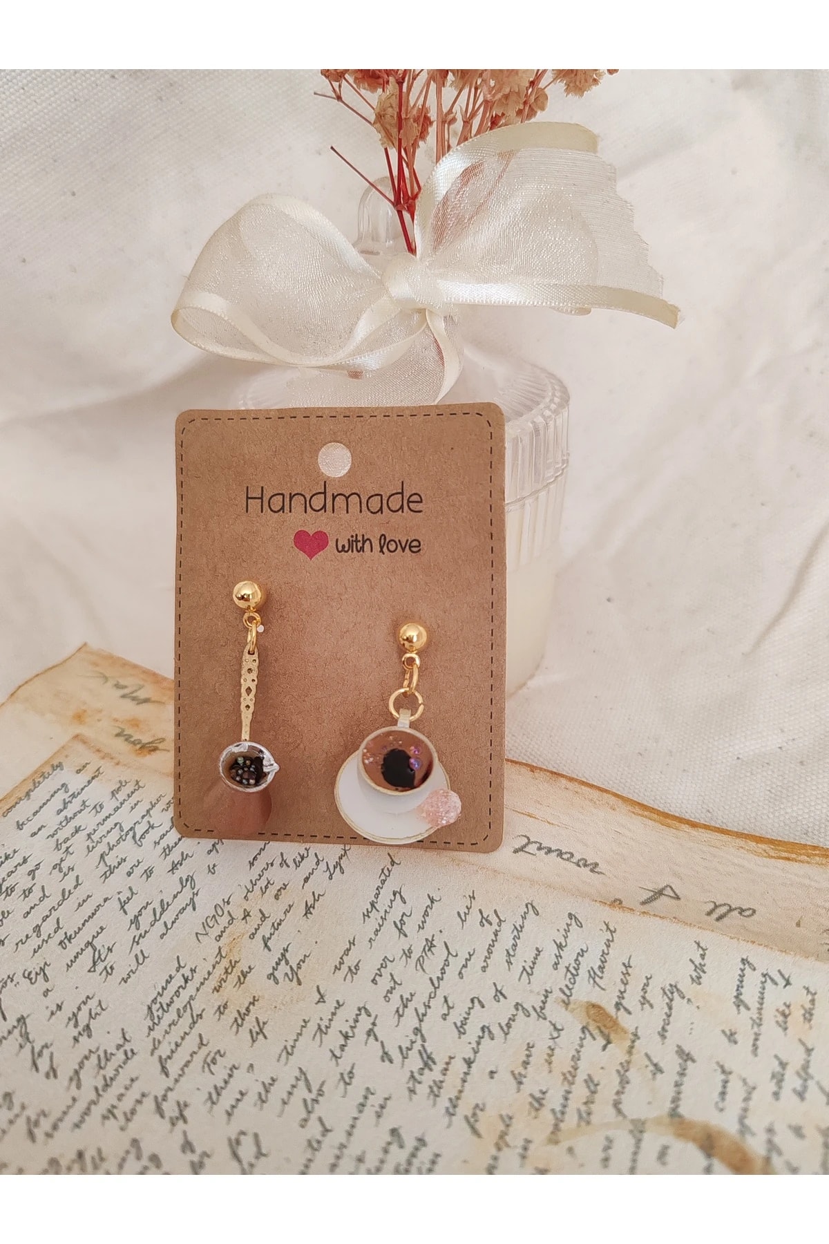 BBD MİNYATÜR Cezveli-kahve fincan KÜPE