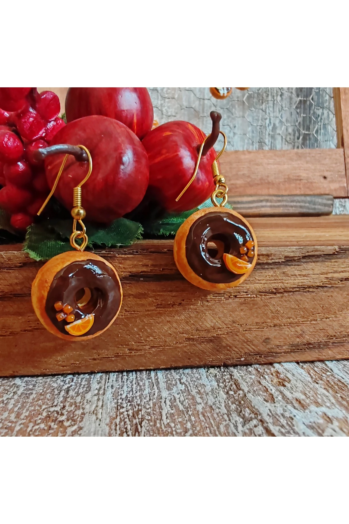 Donut Küpe/Luxury patisserie serisi, elyapımı tasarım.