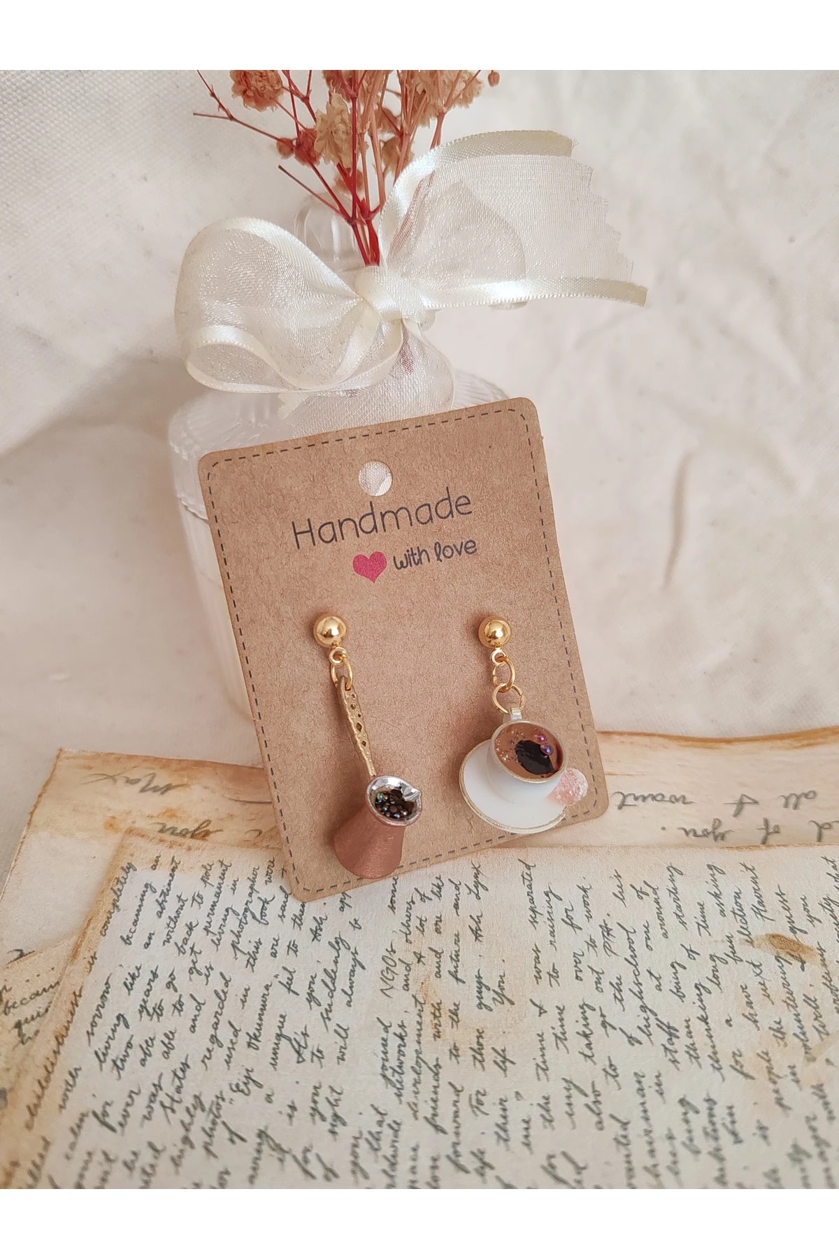 BBD MİNYATÜR Cezveli-kahve fincan KÜPE