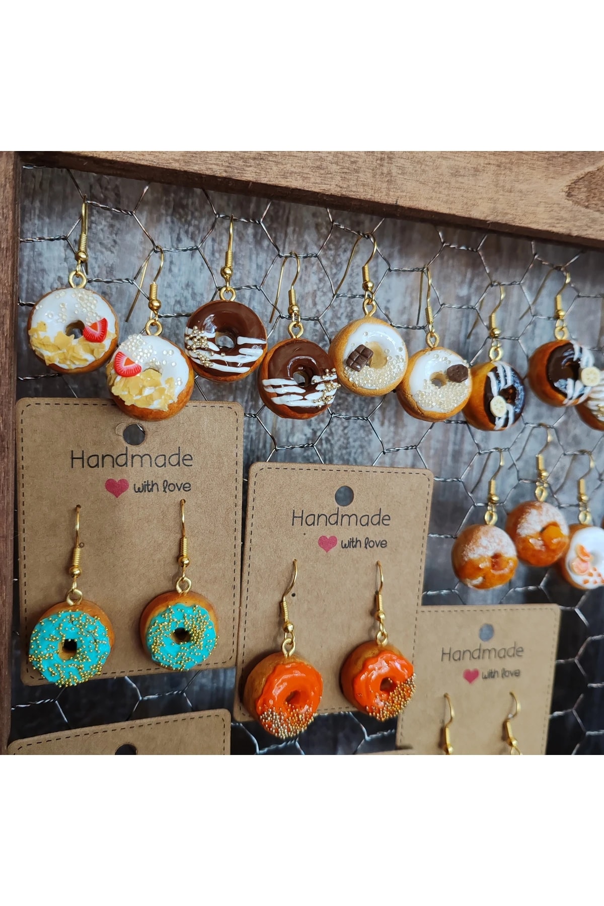 Donut Küpe/Luxury patisserie serisi, elyapımı tasarım.