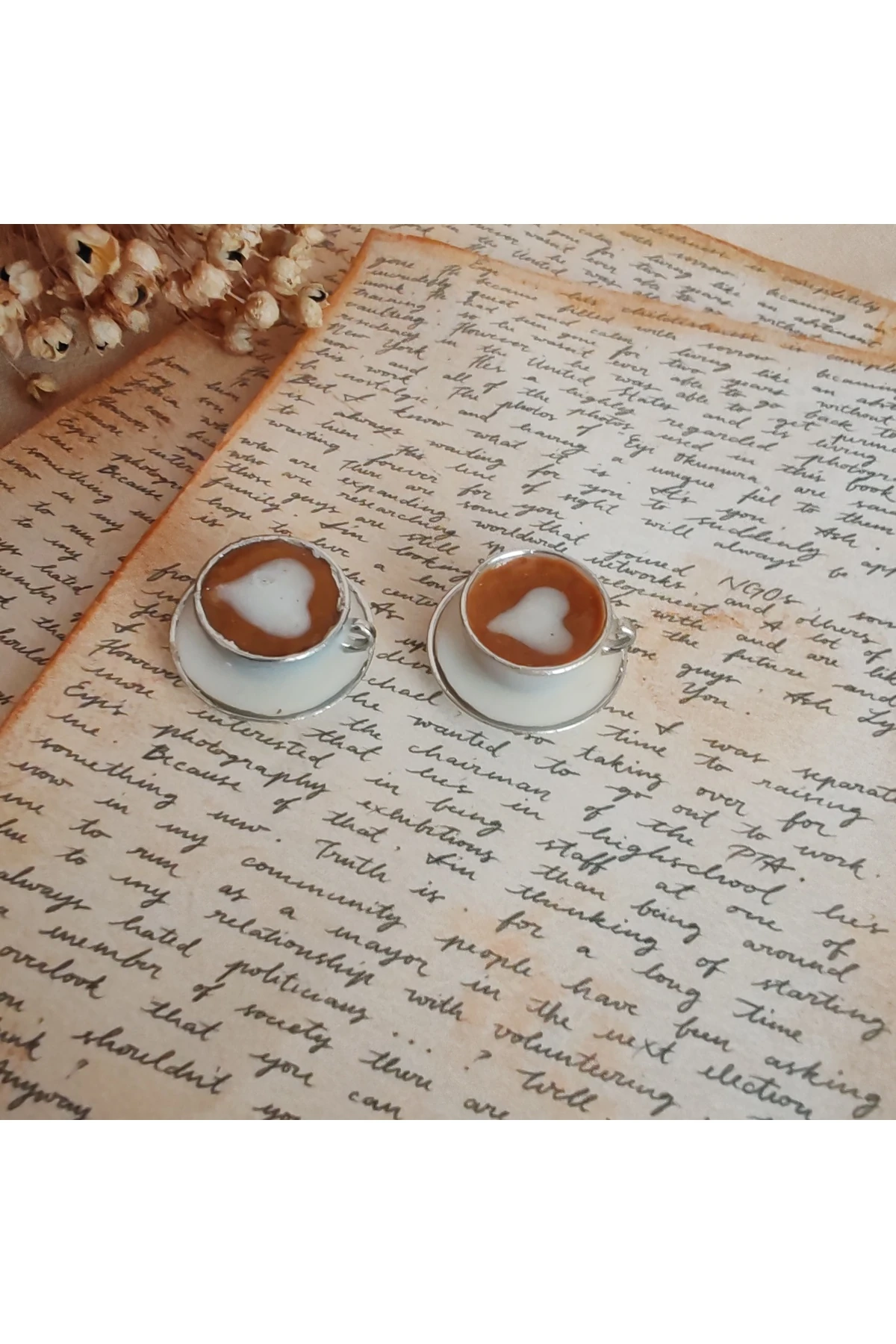 BBD Minyatür Latte Kahve Fincan 2li /Gümüş