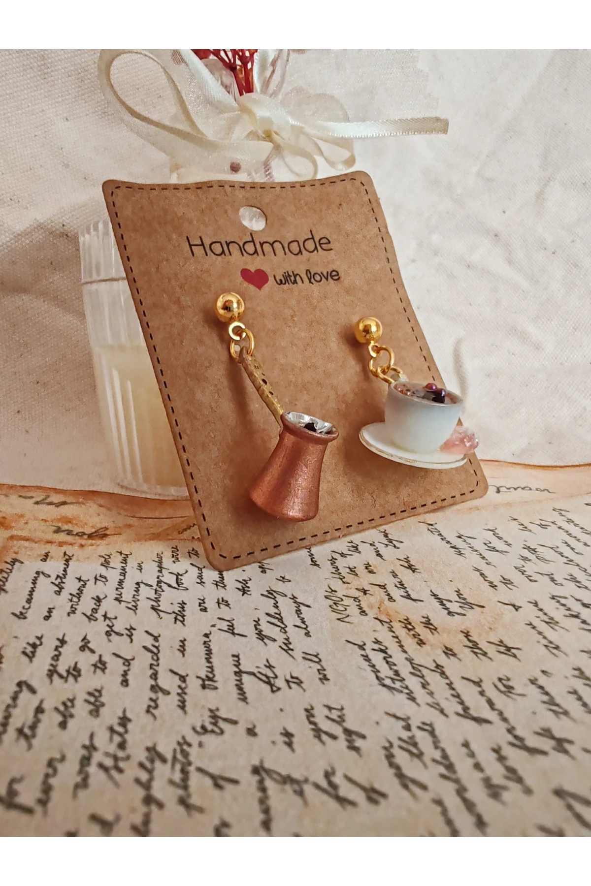 BBD MİNYATÜR Cezveli-kahve fincan KÜPE