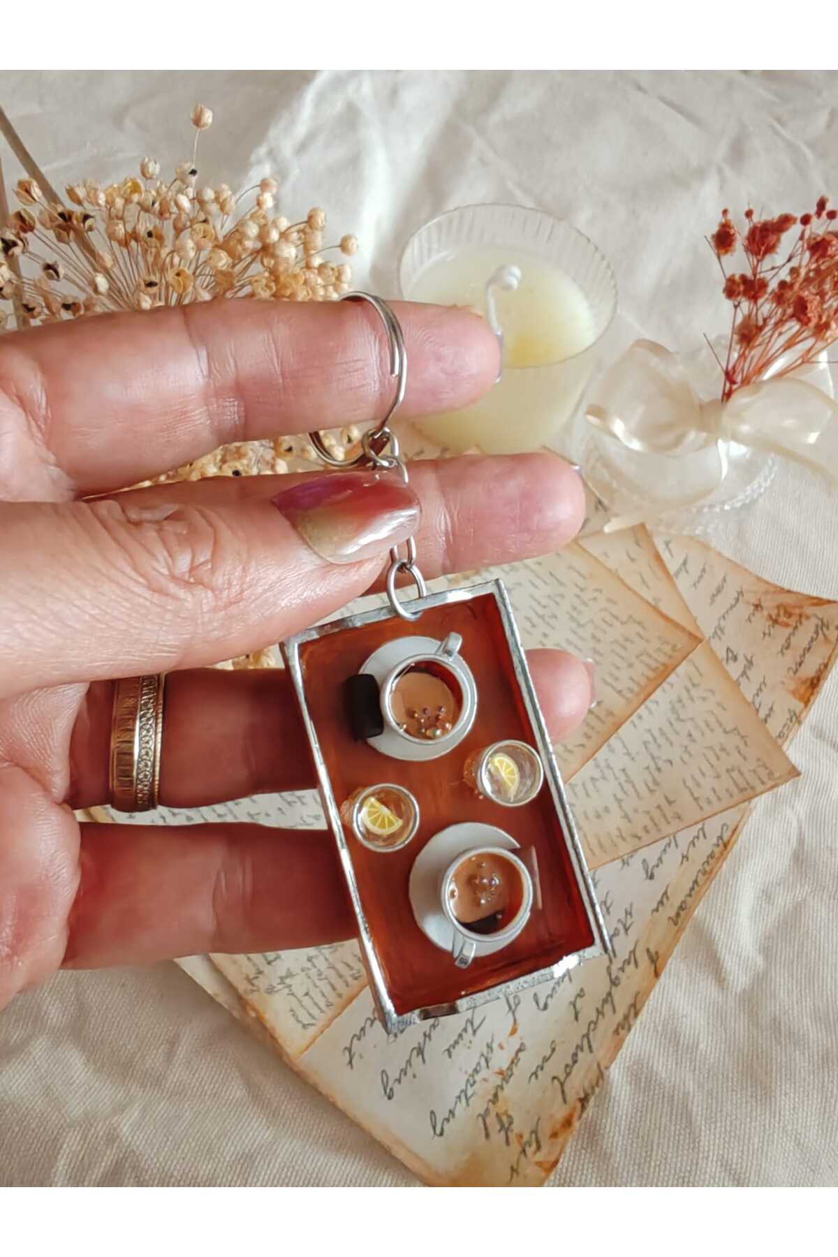 BBD MİNYATÜR TEPSİLİ KAHVE TİRYAKİM ANAHTARLIK