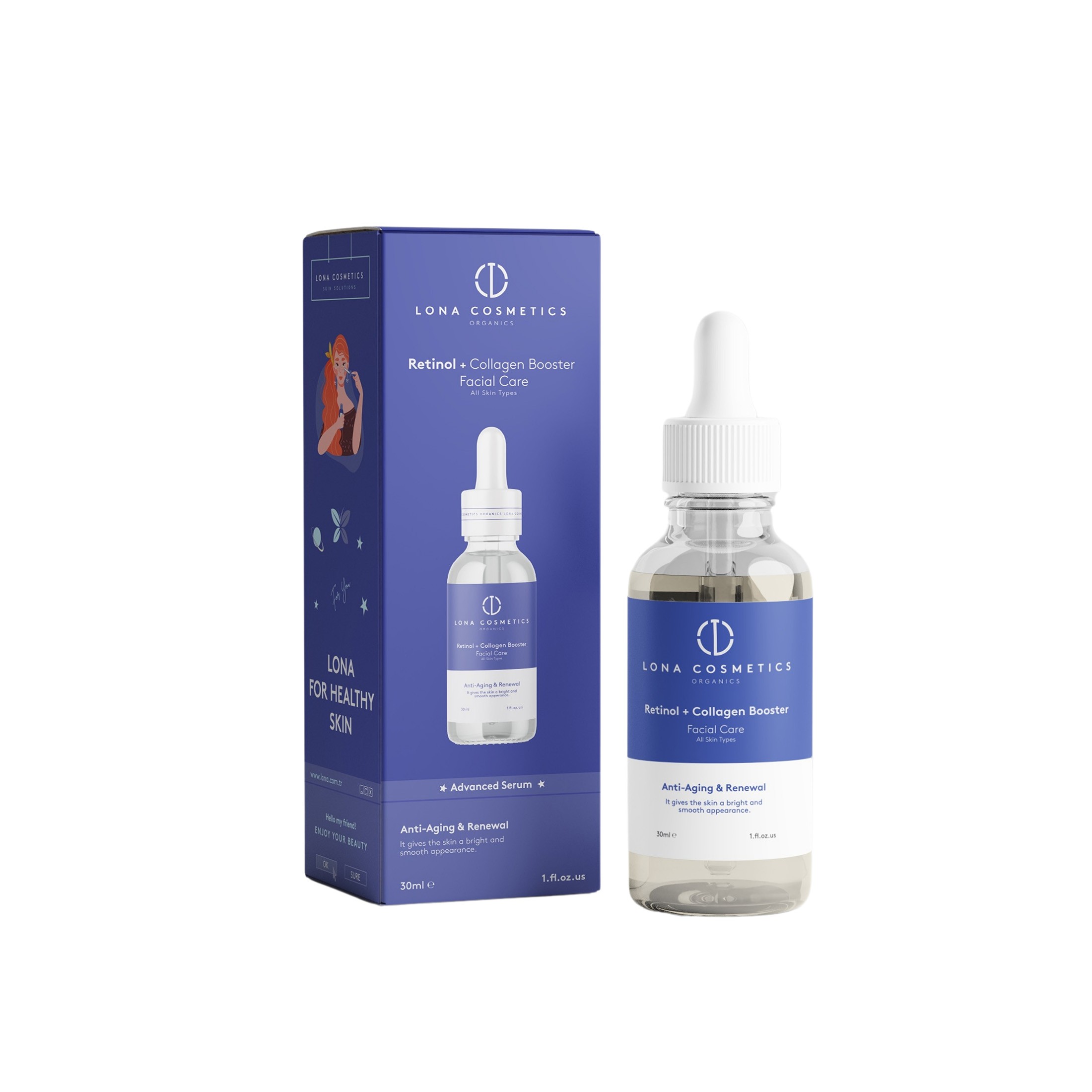 Kırışıklık Azaltmaya Yardımcı Set - Retinol+Collagen Booster Serum ve Hyaluronic+B3 Serum