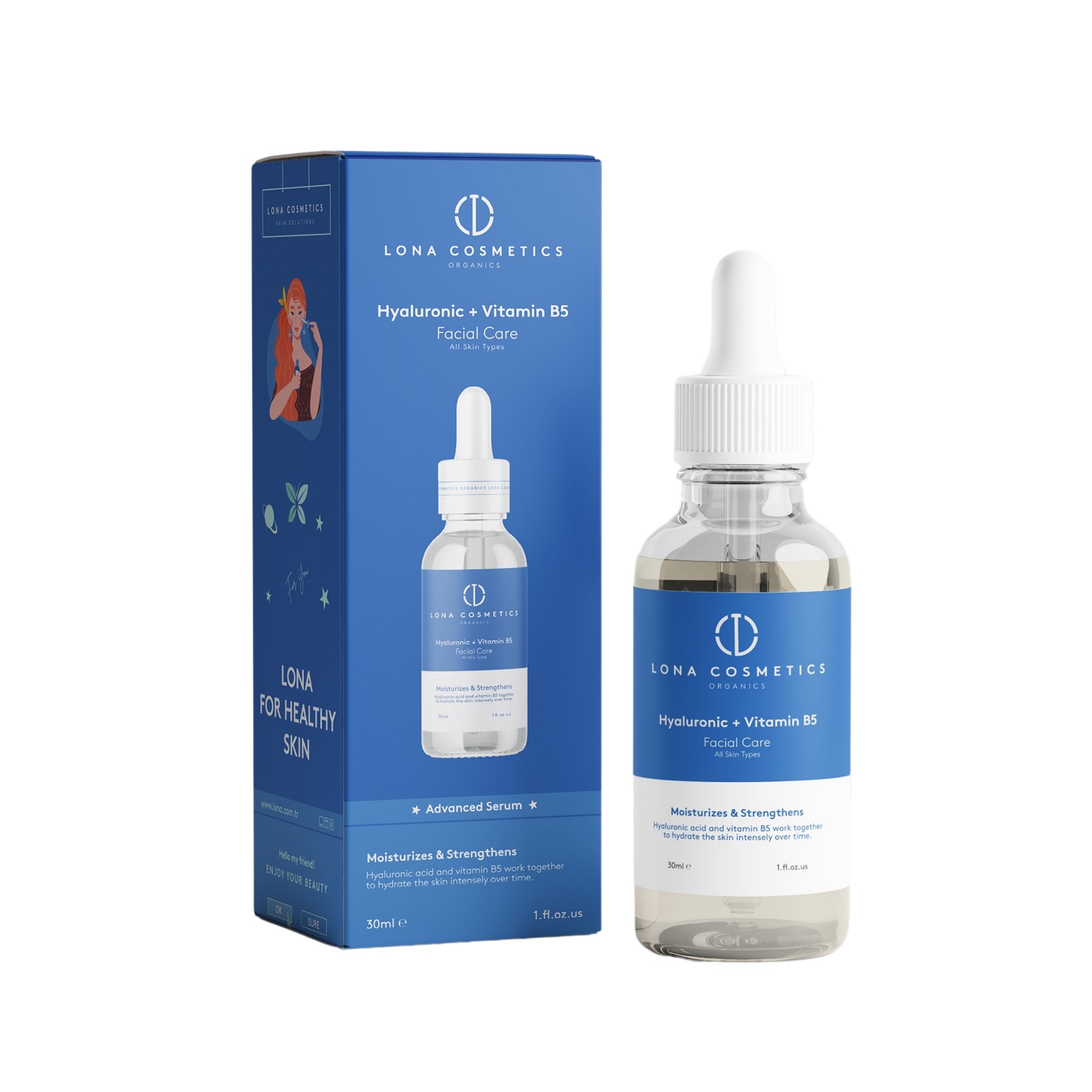 Cilt Canlandırmaya Yardımcı Set - Vitamin C+B3 Serum ve Hyaluronic+B5 Serum