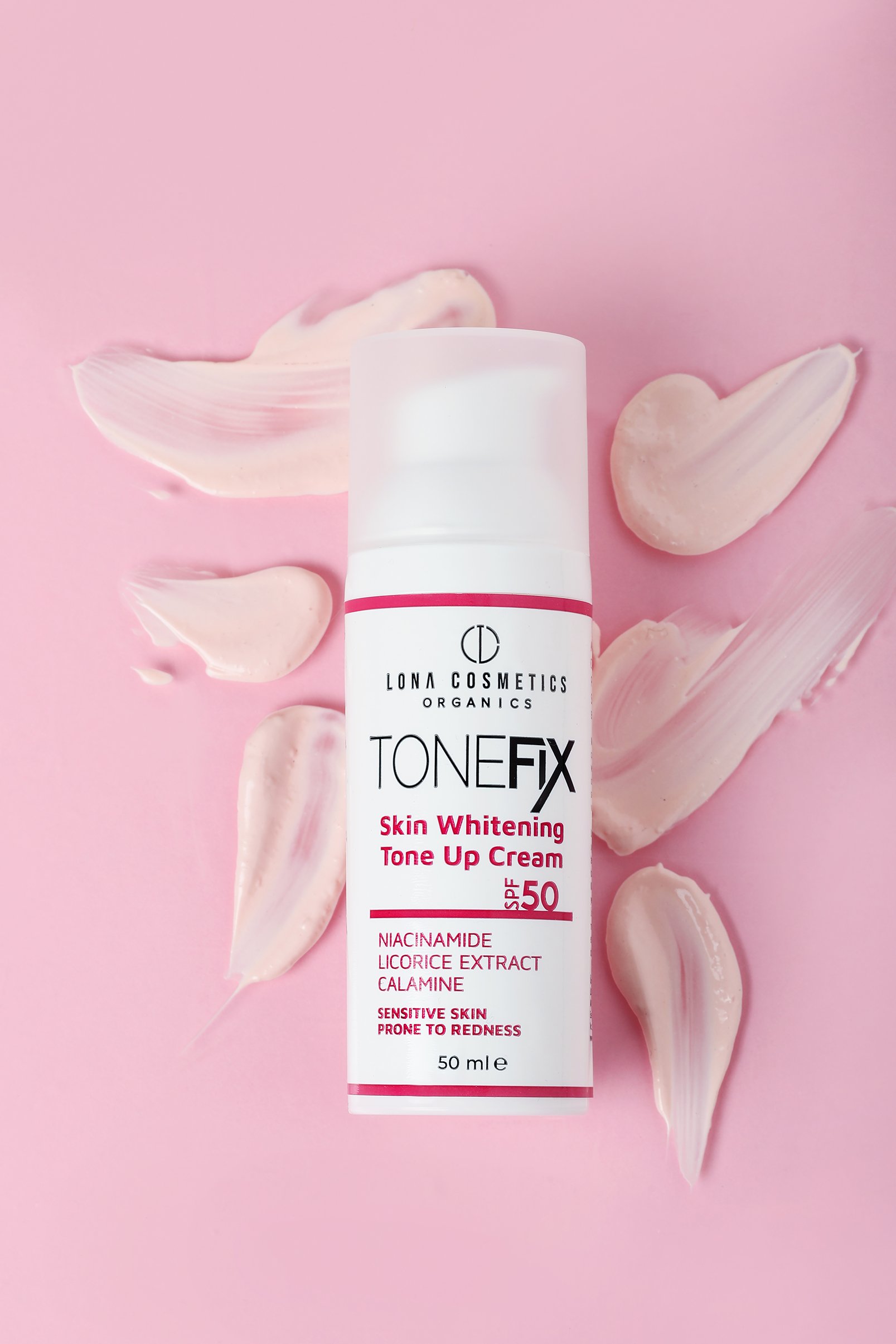 ToneFix Pink Block Leke Karşıtı, Ton Eşitleyici, Yüksek Korumalı ve Nemlendirici Güneş Kremi SPF50+ PA++++