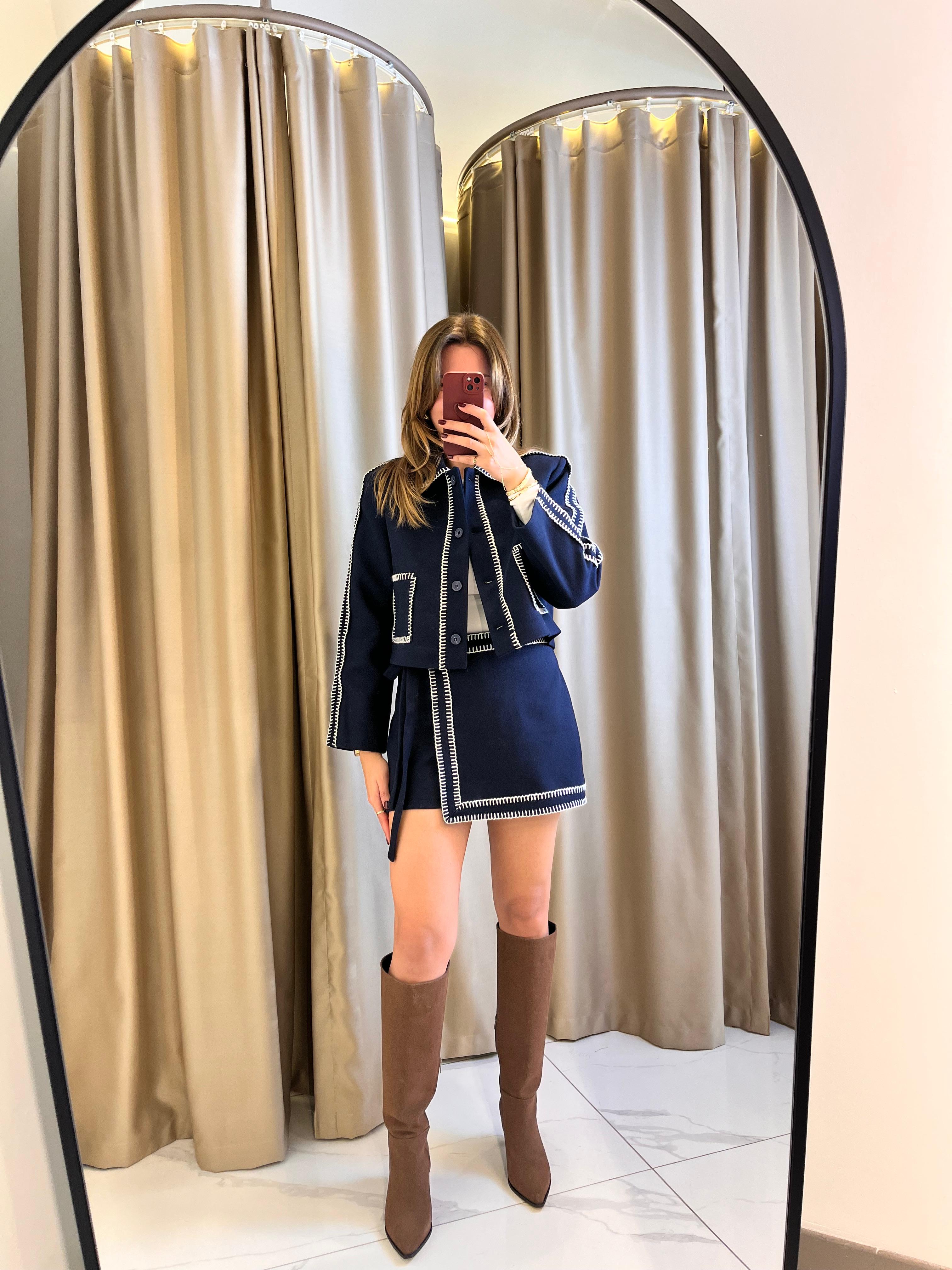 DİKİŞ DETAY KAŞE ŞORT ETEK